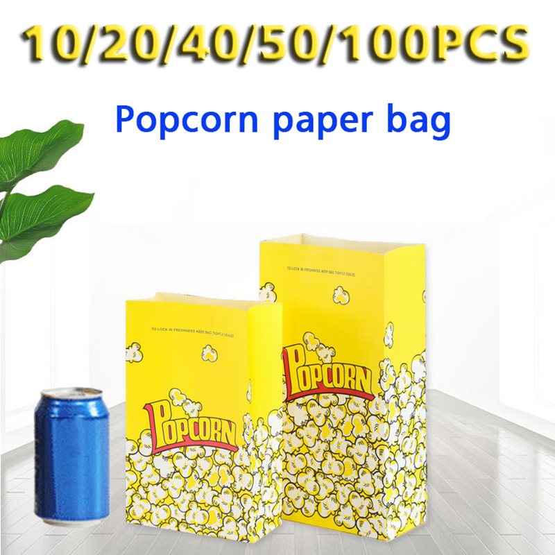 Food Day Snacks - 10/20/30/50/100 Stück gelbe Papiertüten, Lebensmitteltüten für