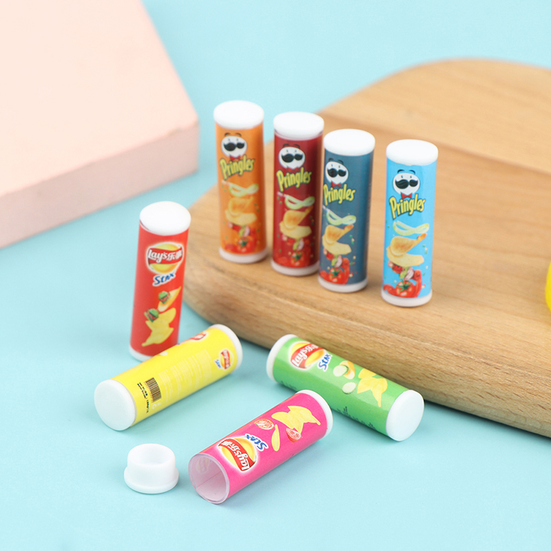 Food Snacks Chips - VP 4-teiliges Set Miniatur-Artikel 1:12 Puppenhaus