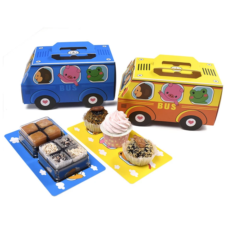 Food Day Snacks - 6PCS Geschenk Box Verpackung Griff Kuchen