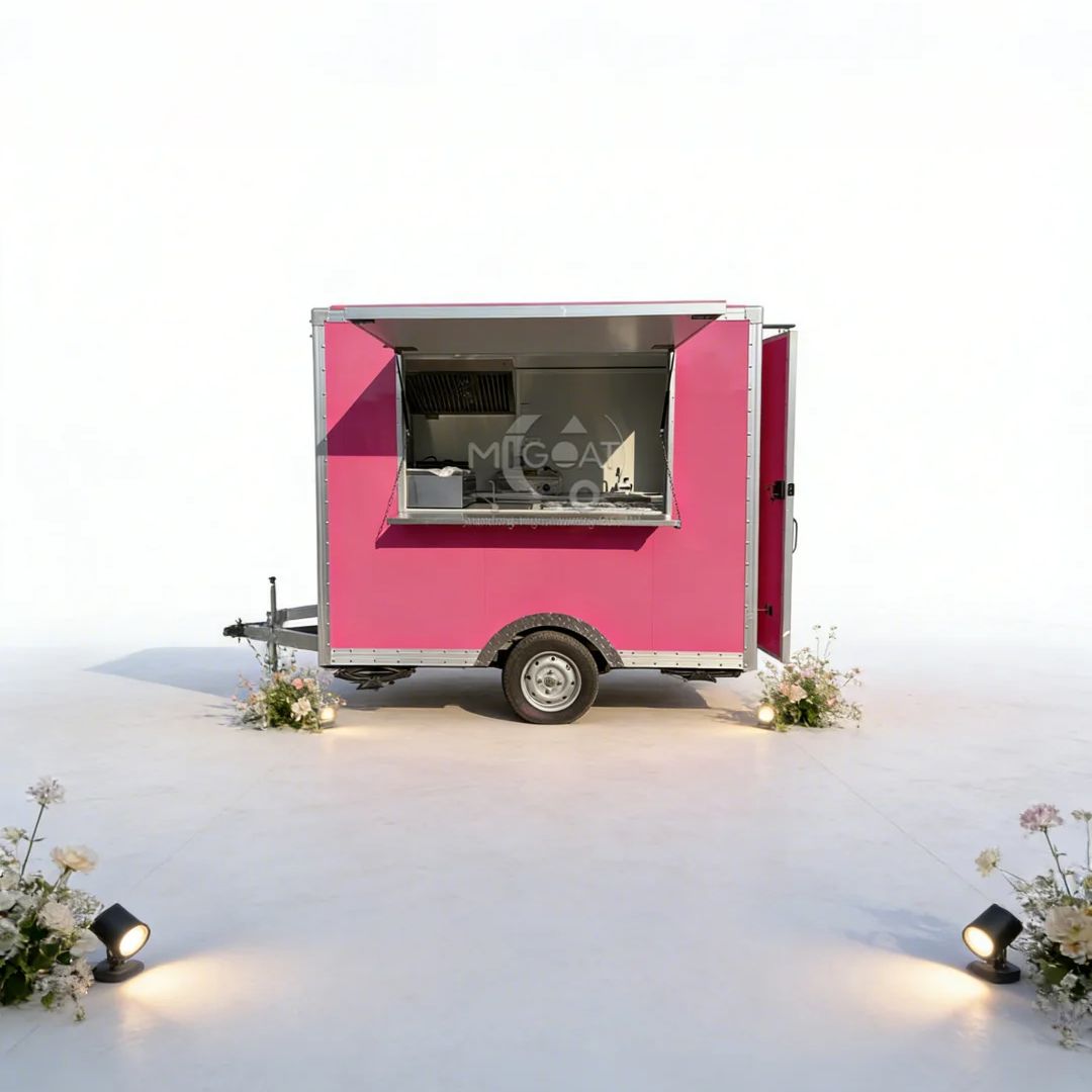 Food E Snacks - Trendiger Rosa Mobiler Food Truck Outdoor-Snackstand