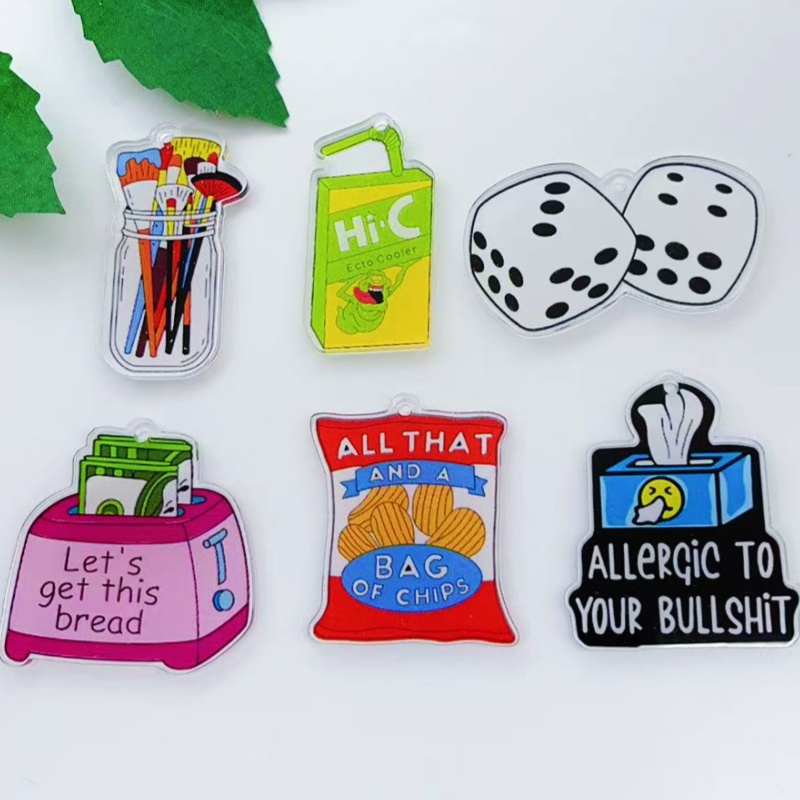 Food Snacks To Make - 10 Stück Acryl-Cartoon-farbige Buntstifte, Snacks, modische