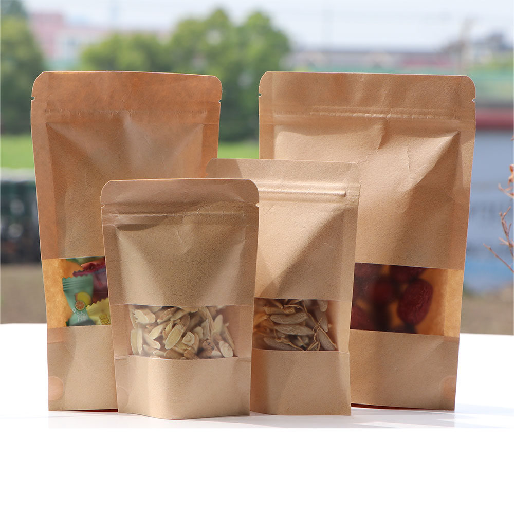 Food Day Snacks - Kraft papier Zip Lock Taschen mit