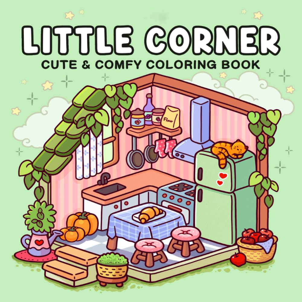 Food Y Snacks Coloring Book - Little Corner Niedliches, bequemes Malbuch für