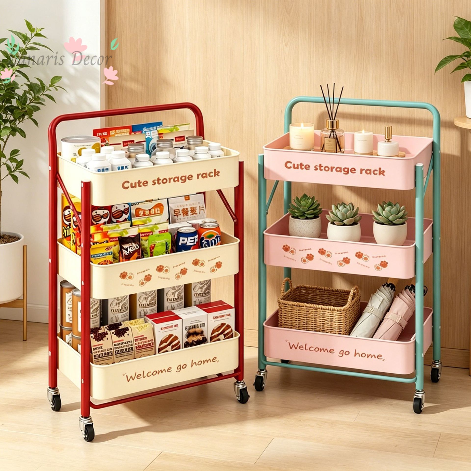 Food Snacks Pictures - Kleiner Wagen, Snack-Ständer, freistehendes Bücherregal für