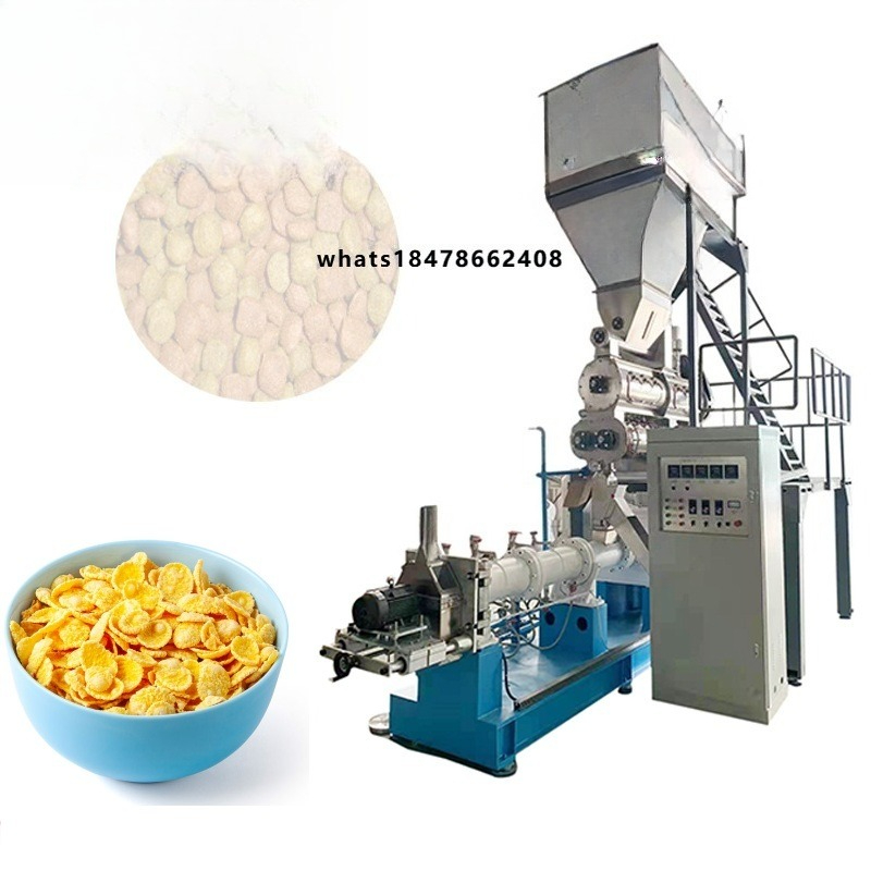 Food Snacks To Make - Knusprige Cornflakes Frühstückscerealien Herstellungsmaschinen Verarbeitungslinie Cornflakes