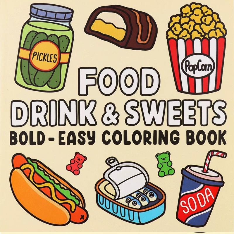 Malbuch mit Essen, Getränken u – Food Y Snacks Coloring Book Bewertung und Preis