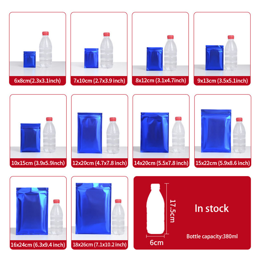 100 Stück matte blaue Folien-R – Snacks Food Usa Bewertung und Preis