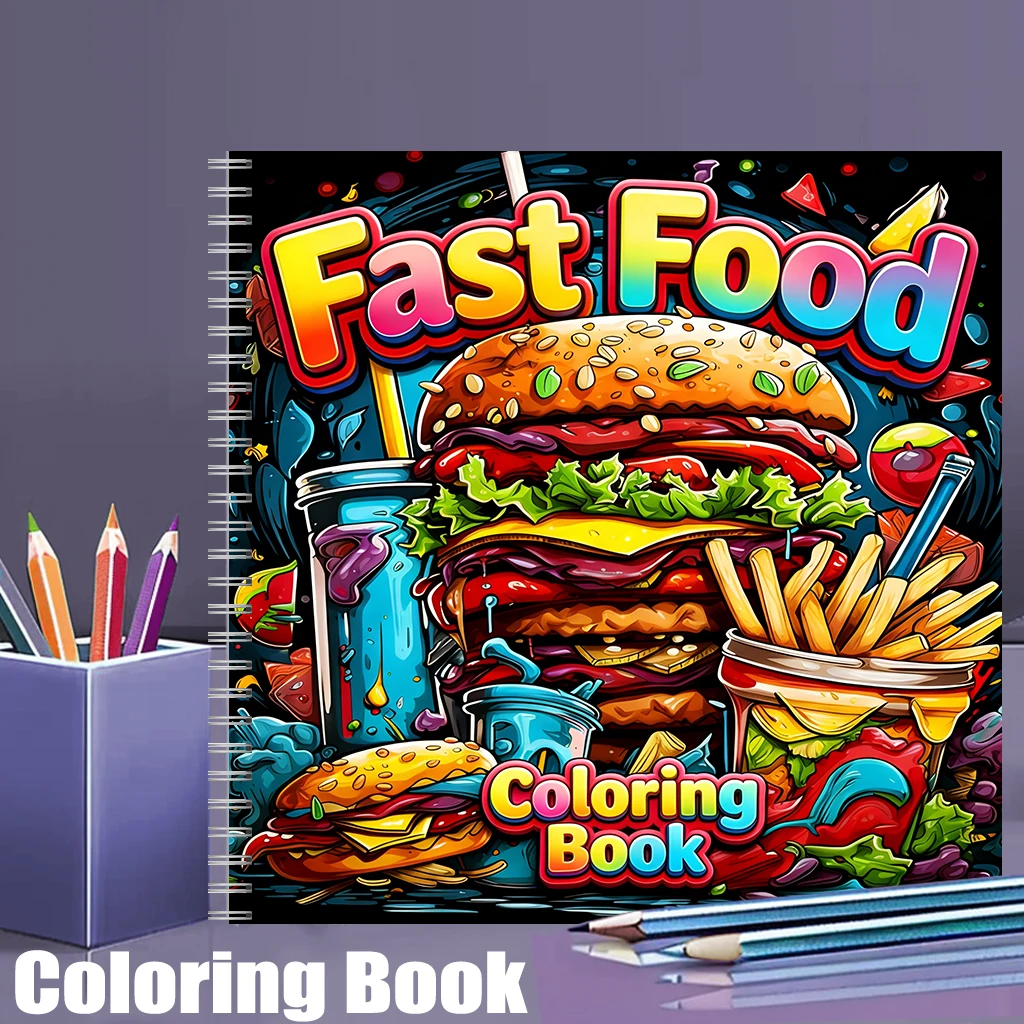 Schnellmalbuch für Erwachsene, – Food Snacks Coloring Book Bewertung und Preis